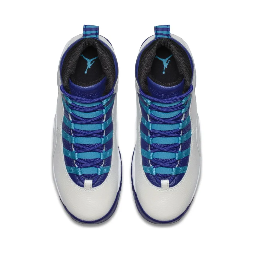 Jordan 10 Retro Charlotte 2016 (GS) White/Concord-Blue Lagoon-Black (310806-107)