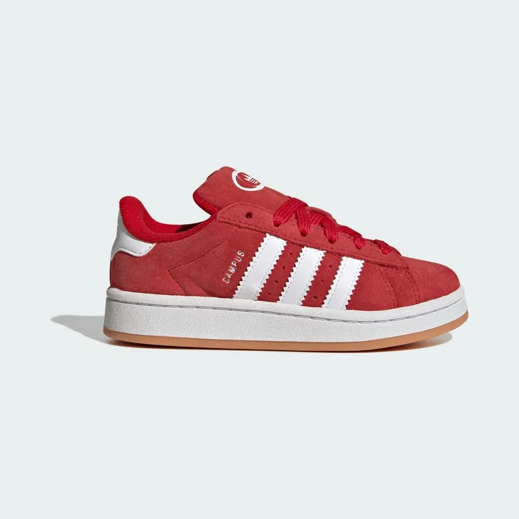 adidas Campus 00s Elastic Lace Shoes Kids “Better Scarlet / Cloud White / Better Scarlet” (JI4329)