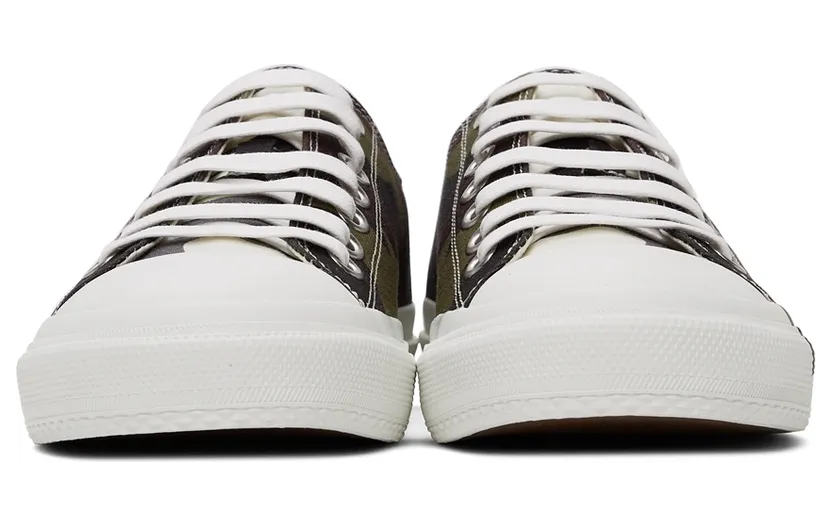 Burberry Green Camo Logo Print Sneakers (8041895) (2)