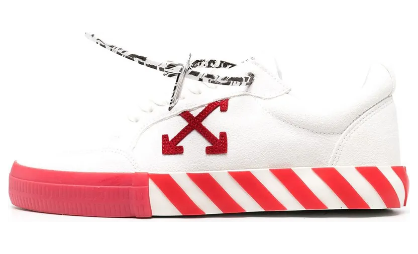 Off-White Vulc Low Top Sneaker White Red (OMIA085R21LEA0020125)