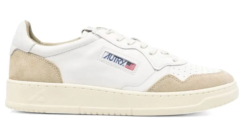 Autry Medalist Leather Low White Sponge (AULM-GS44)