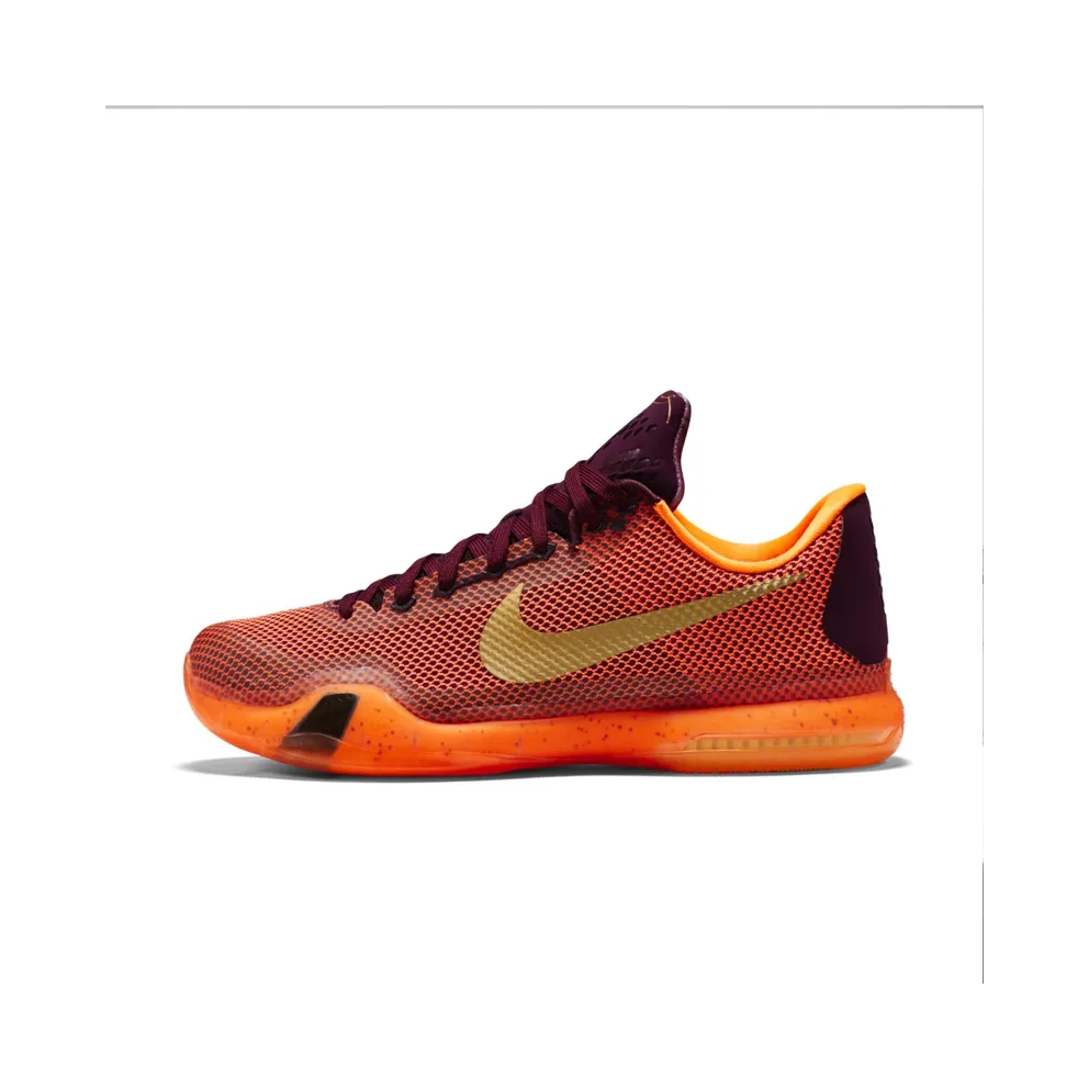 Nike Kobe 10 Silk Road Merlot/Metallic Gold-Villain Red-Total Orange (705317-676)