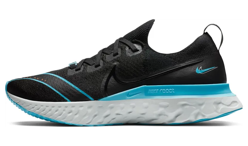 Nike React Infinity Run Flyknit ‘Fast City’ Black/Blue Fury/Pure Platinum/Photon Dust (CT1499-001)
