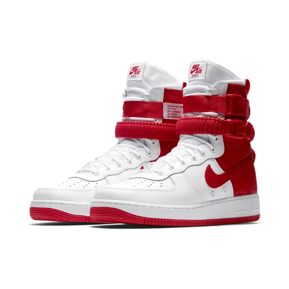 Nike SF Air Force 1 High White University Red White/University Red-University Red (AR1955-100)