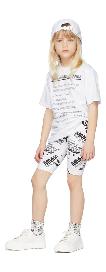 MM6 Maison Margiela Kids White & Grey Back Logo Sneakers (70340) (5)