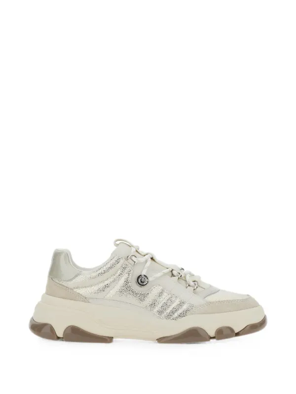 PINKO Athena 01 Sneakers mit Glitter-Effekt – Weiß (SS0195P038)