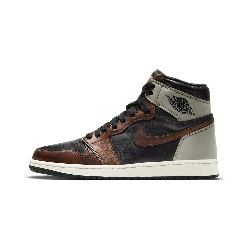 Jordan 1 Retro High Patina – “Black / Grey / Rust” (555088-033)