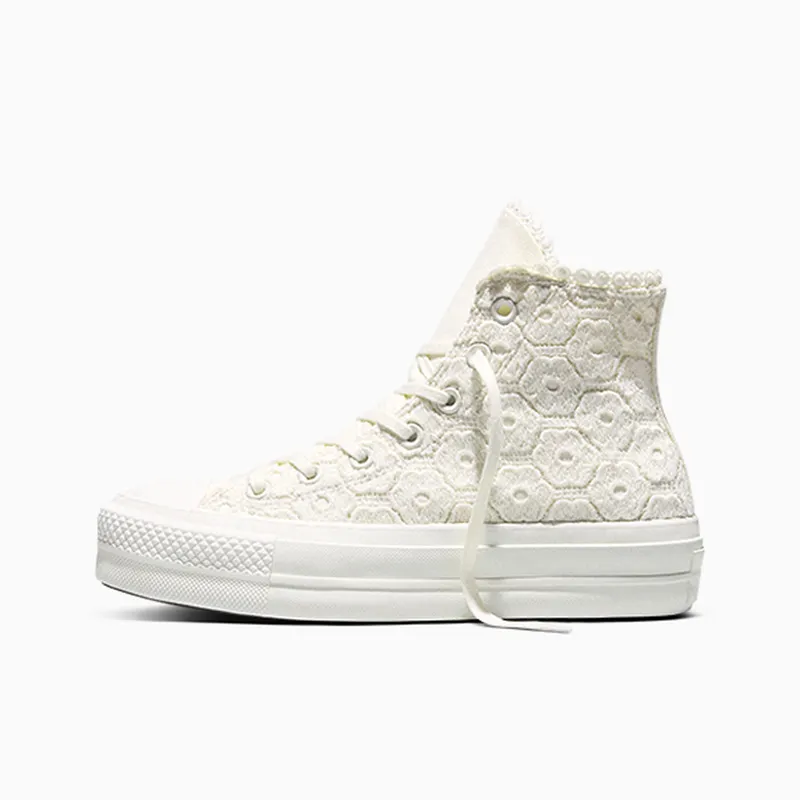 Sneakers Converse Chuck Taylor All Star Lift Egret/ Egret/ Vintage White “Crochet” (A18888C)