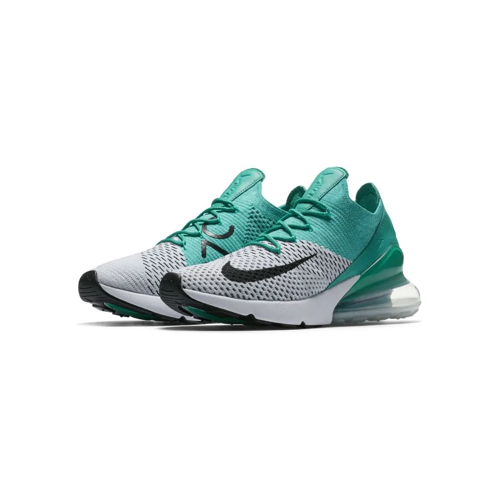 Nike Air Max 270 Flyknit Clear Emerald (W) Clear Emerald/Black-Pure Platinum-White (AH6803-300)