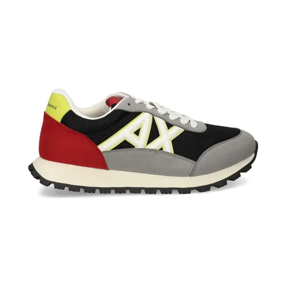Armani Exchange Sportsneakers met mesh vlakken “Grey” (XUX263XV942)