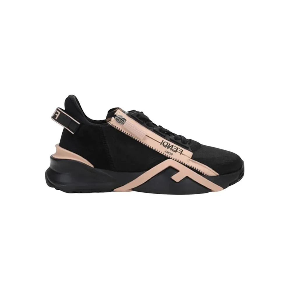 Fendi Black & Pink Flow Low-Top Sneakers (8E8035 AF5R F08M4)
