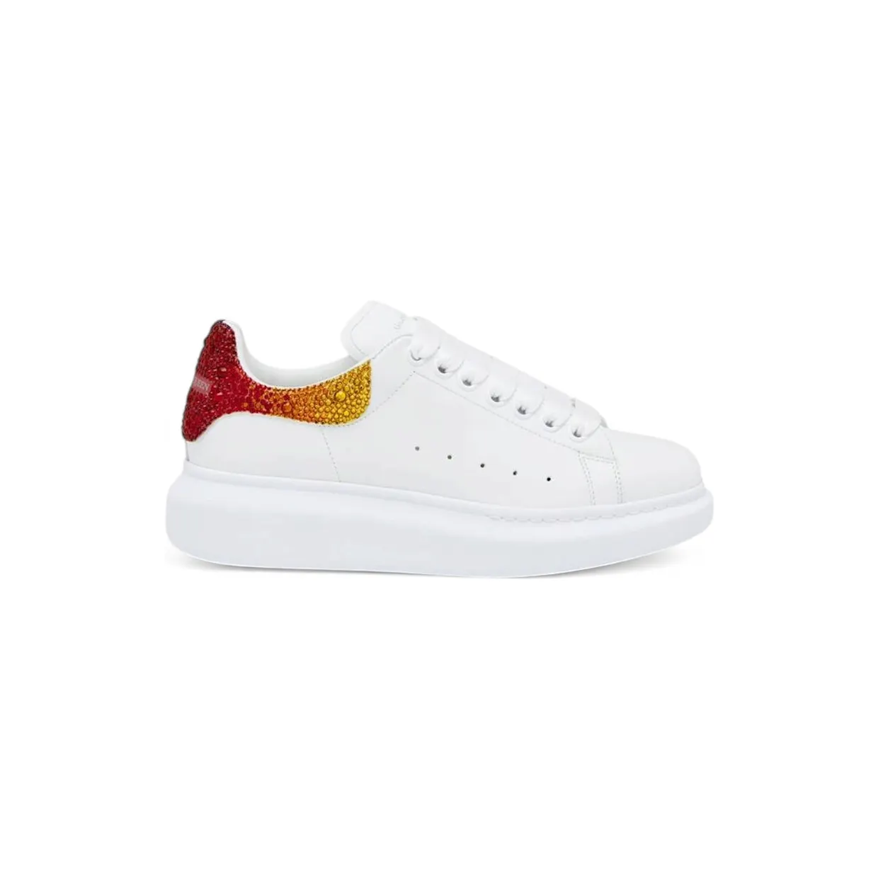 Alexander McQueen Oversized White Orange Yellow Crystal (666407WIAIF9775)