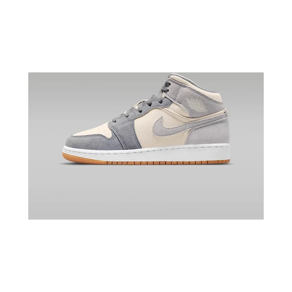 Jordan 1 Mid SE Coconut Milk Particle Grey (GS) (DN4346-100)