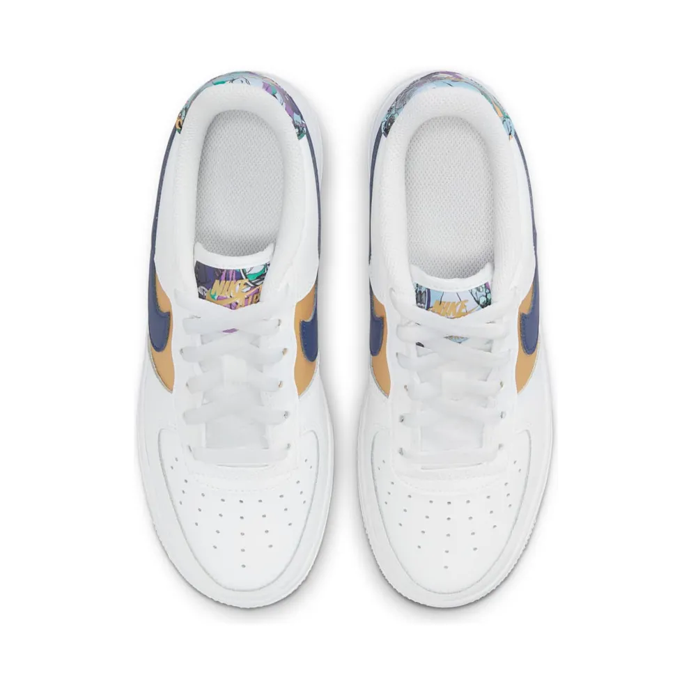 Nike Air Force 1 Low LV8 White – “White / Blue Void-metallic Gold” (DM3089-100)