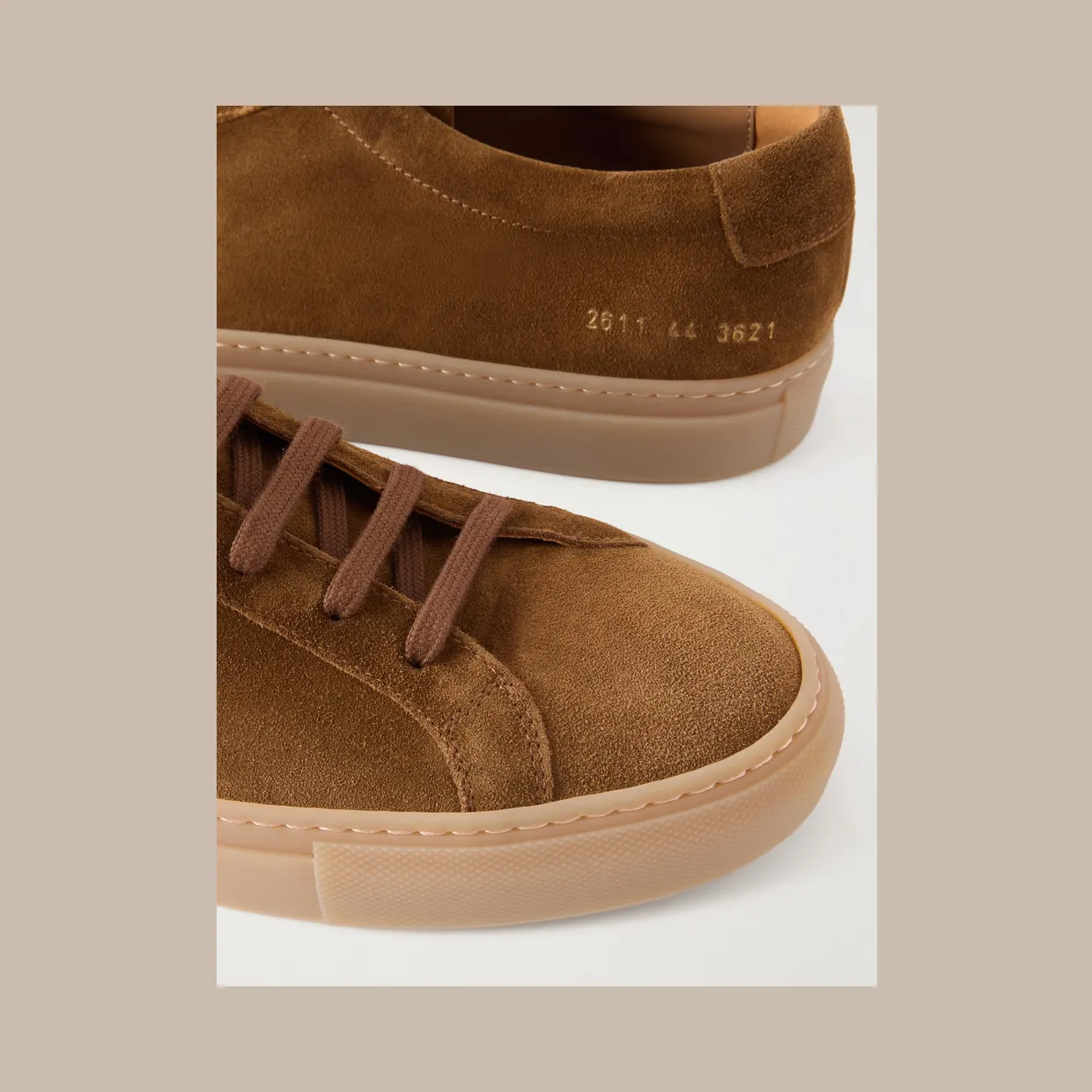 Common Projects Achilles Suede Sneakers Brown (2611) (5)