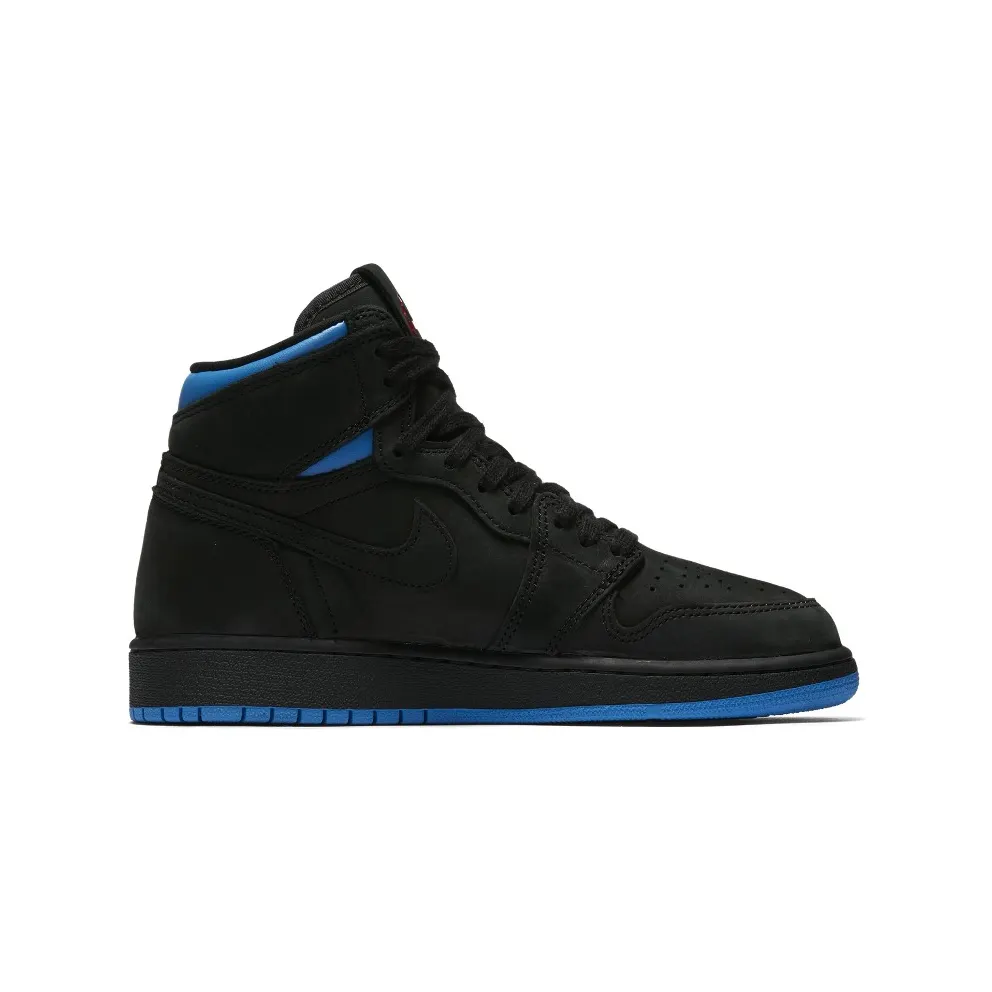 Air Jordan Nike AJ 1 Retro High OG Quai 54 Q54 Black/University Red/Italy Blue (GS) (AH1041-054)