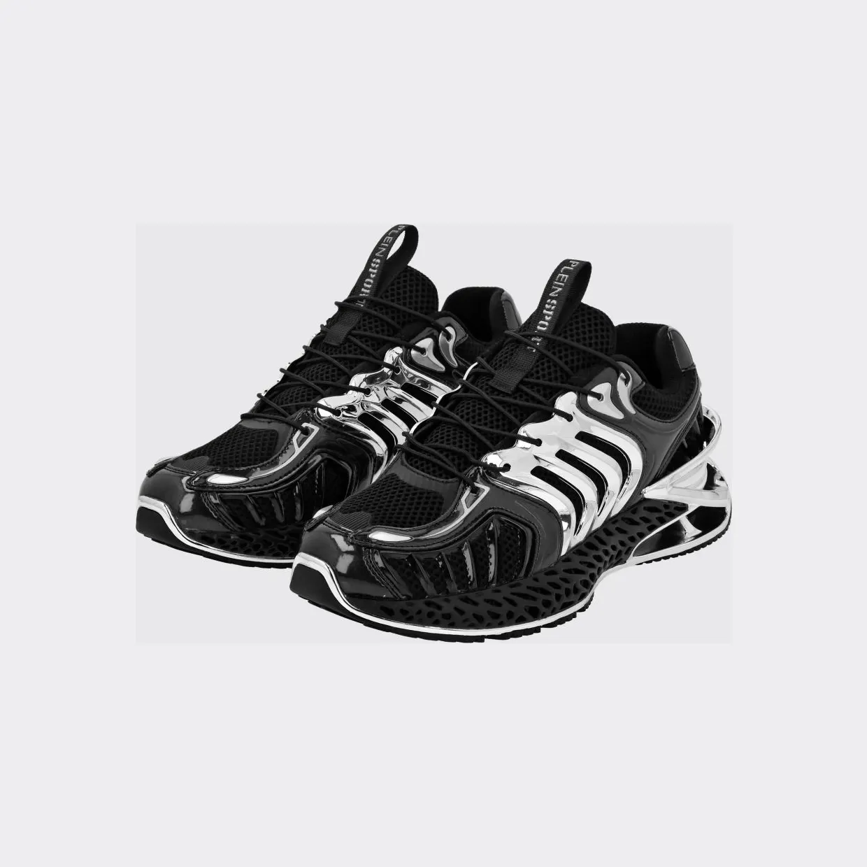 Plein Sport The Thunder Stroke Gen X 02 Mesh Trainers with a Chunky Sole Black 1 (FACSUSC0434STE003N0291)