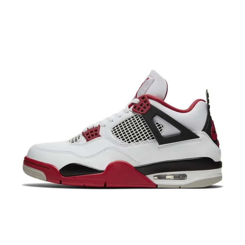 Jordan 4 Retro Fire Red (2020) White/Black-Tech Grey-Fire Red (DC7770-160)