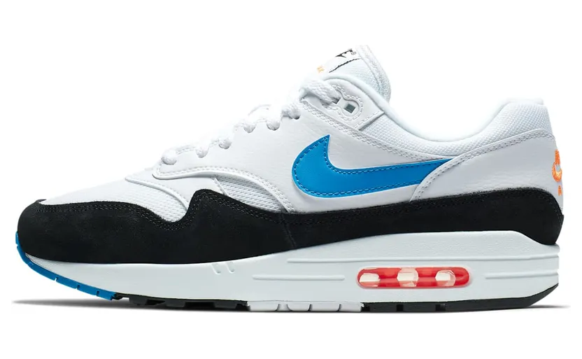 Nike Air Max 1 “White / Total Orange / Black / Photo Blue” (AH8145-112)