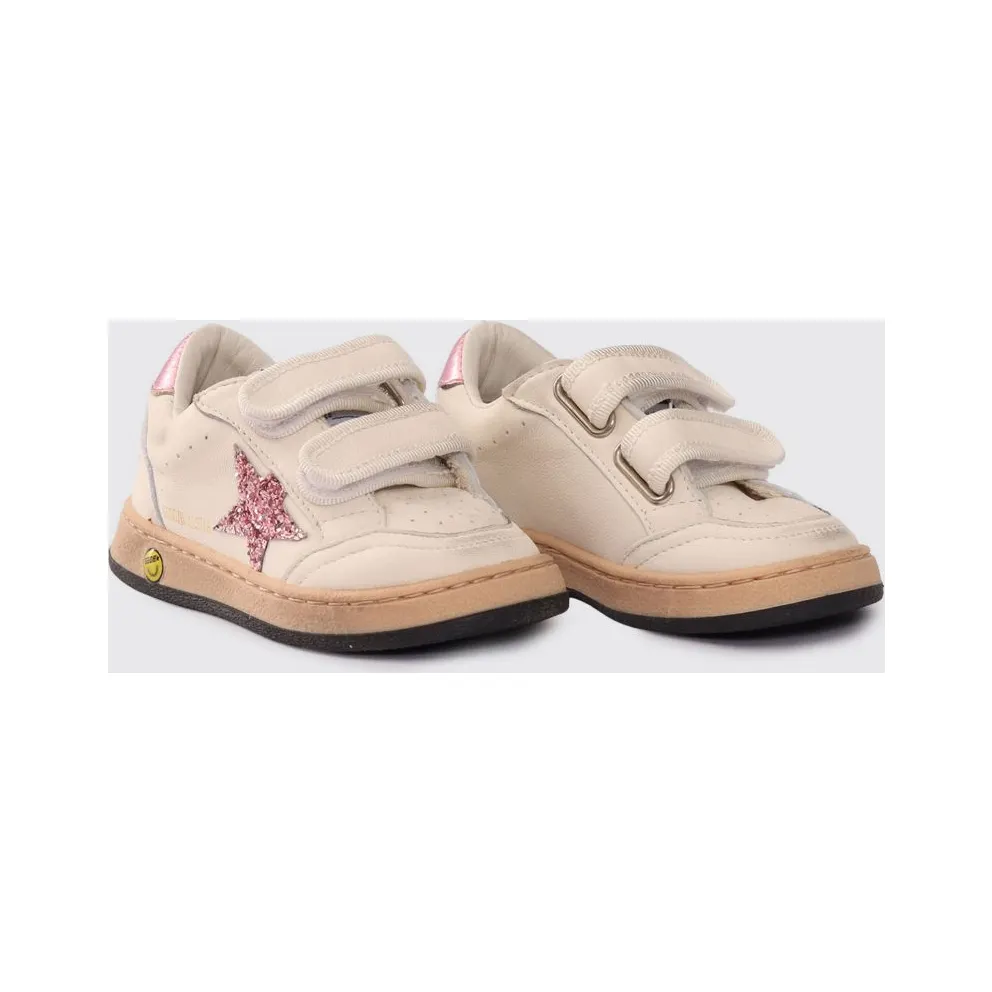 Golden goose ‘ Nappa Leather with Velcro Strap and Glitter Logo White (GJF00501F00424111224)