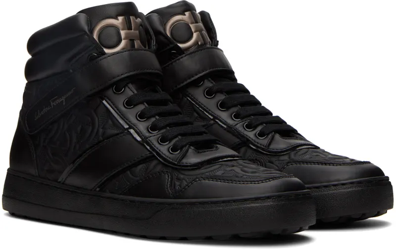 Salvatore Ferragamo Black Noe Sneakers (754083 020856001)