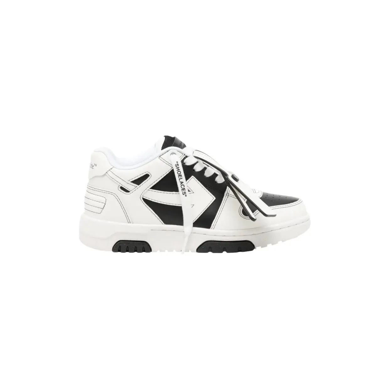 OFF-WHITE Out Of Office OOO Low Tops White Black Outline (OWIA259C99LEA014 1001)