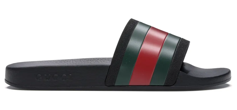 Gucci Rubber Slides Red Green