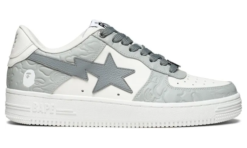 A Bathing Ape Bape Sta #4 Linecamo White Grey (1K30-191-304-GRA)