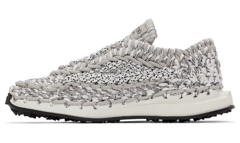 Valentino Garavani Grey Crochet Sneakers (XY2S0E41ZXB) (3)