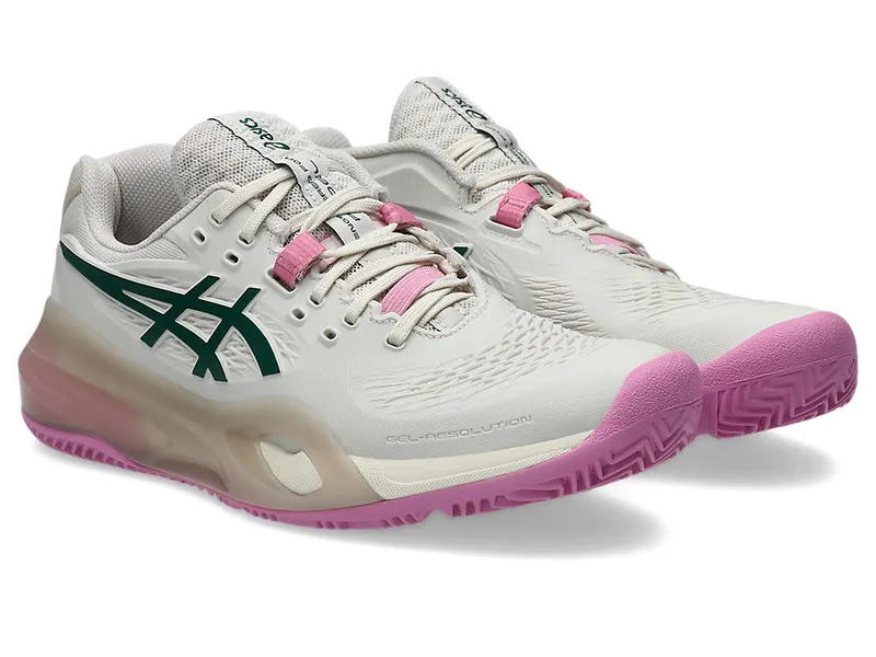 ASICS GEL-RESOLUTION X PADEL “Soft Oat / Jewel Green” (1042A285-250)