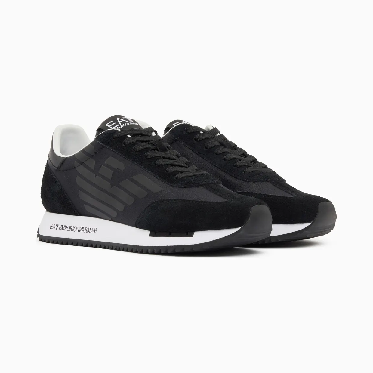 Armani Black And White In Nylon And Suede With Rubber Sole (7X000870-AF28085-MC666) (2)