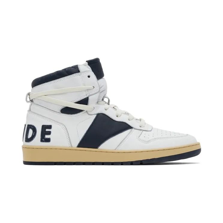 Rhude White & Navy Rhecess Hi Sneakers (RHPF22FO03178807)