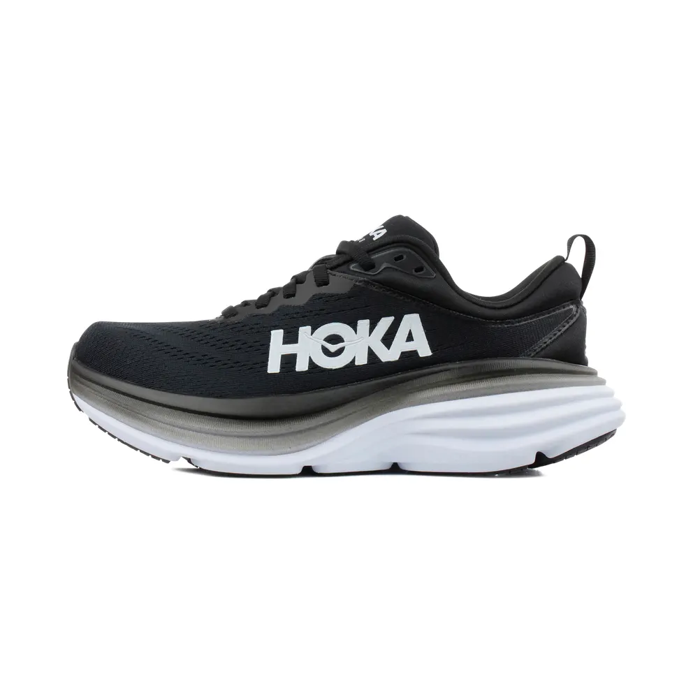 HOKA Bondi 8 Womens Black White (1127952-BWHT)