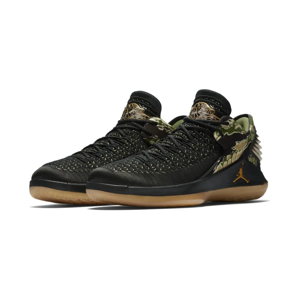 Jordan XXXII Low Camo Black/Metallic Gold-White (AA1256-021)