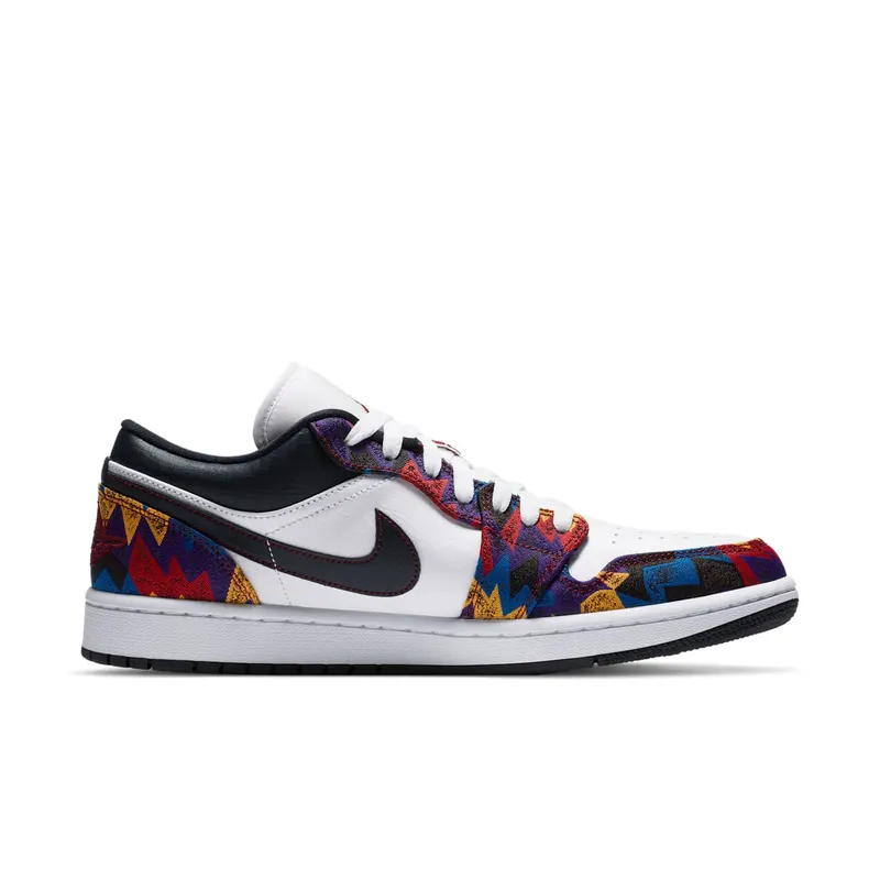 Jordan 1 Low Nothing But Net White/Dark Obsidian-Team Red (CZ8659-100)