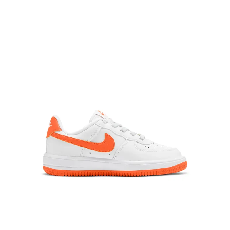 Nike AIR FORCE 1 LOW EASYON PS “White White Safety Orange” (FN0237-113)