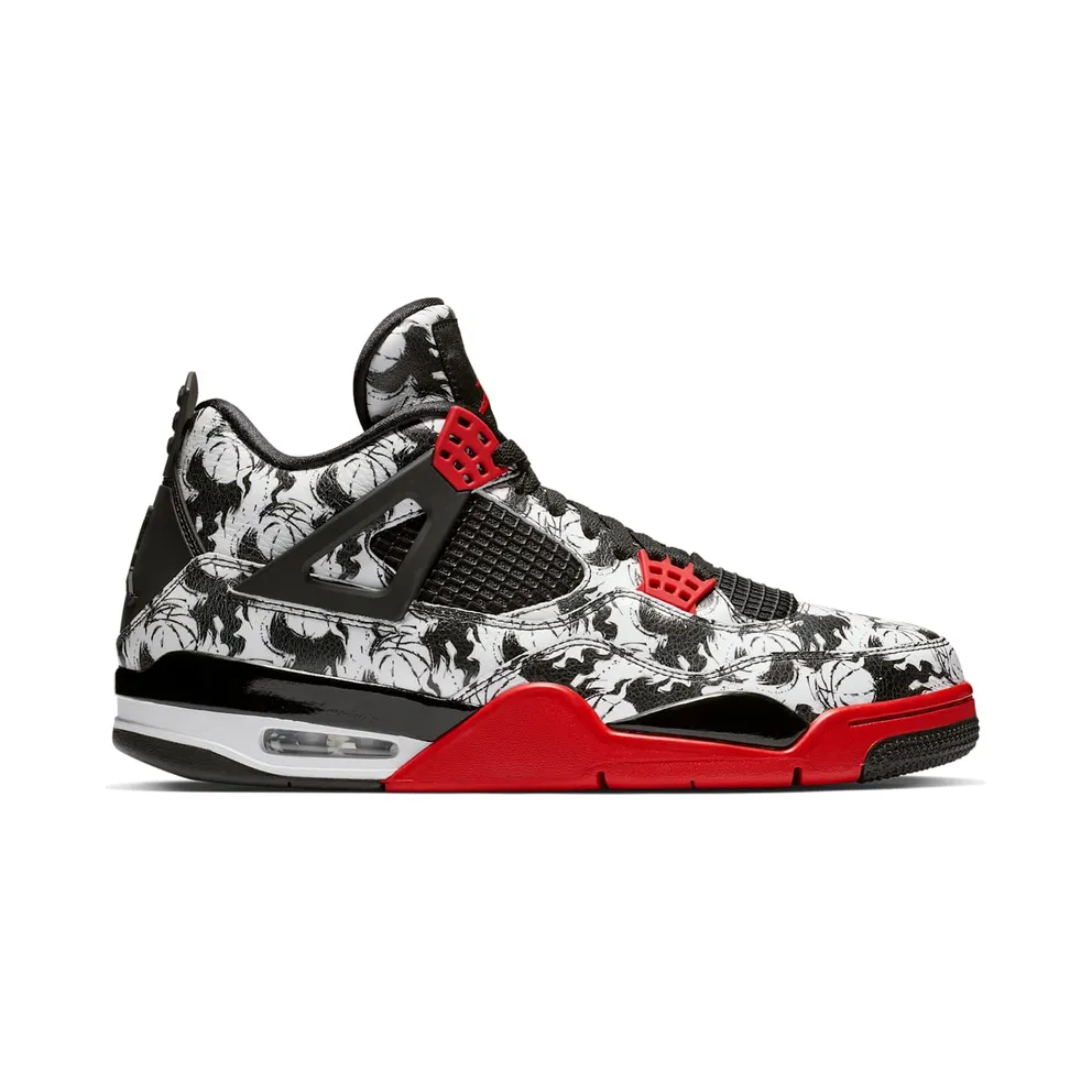 Jordan 4 Retro Tattoo (2018) Black/Fire Red-Black-White (BQ0897-006)