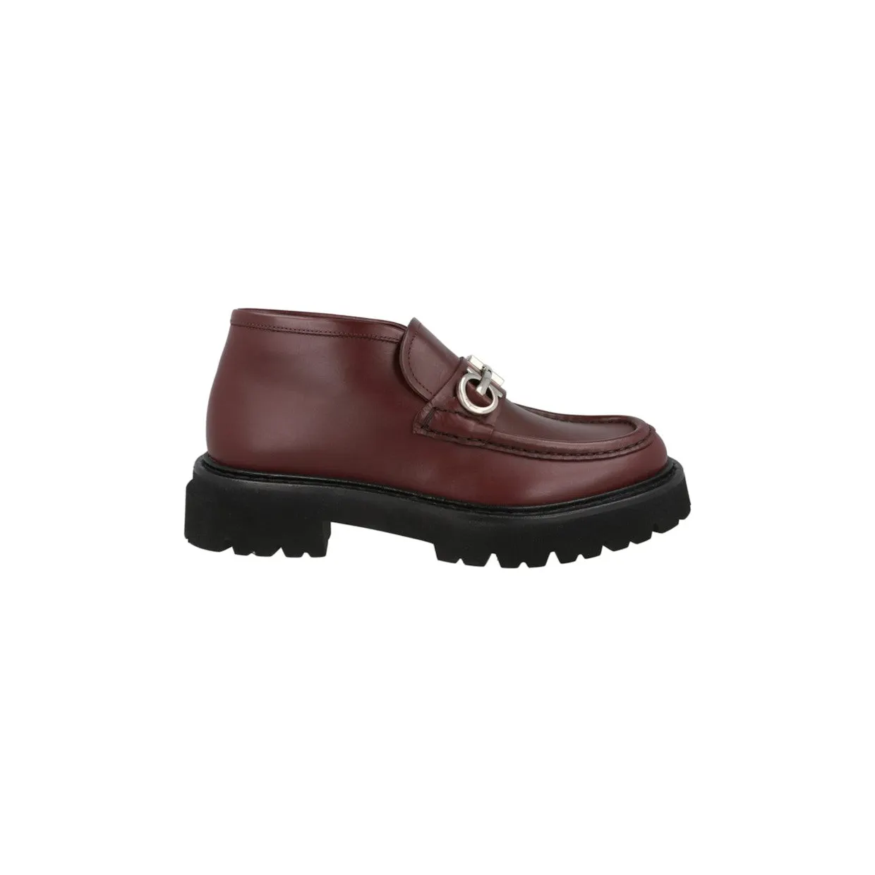 Ferragamo Geffer 2 Gancini Ankle Boots Purple (021226-758484-M)