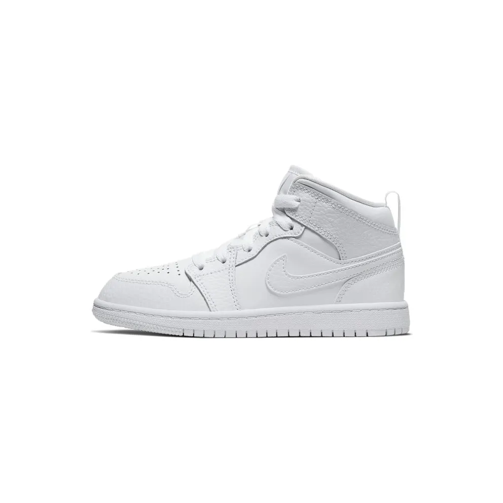 Jordan 1 Mid Younger Kids’ White (640734-130)