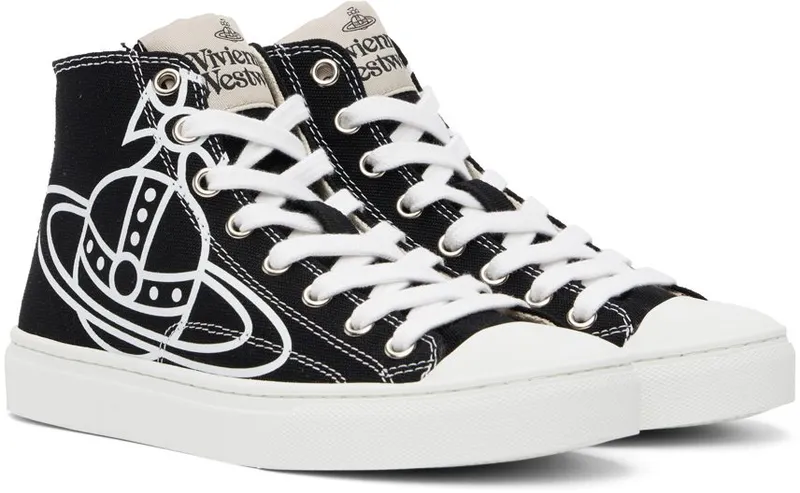 Vivienne Westwood Black Plimsoll High-Top Sneakers (75010001W-W0004-)