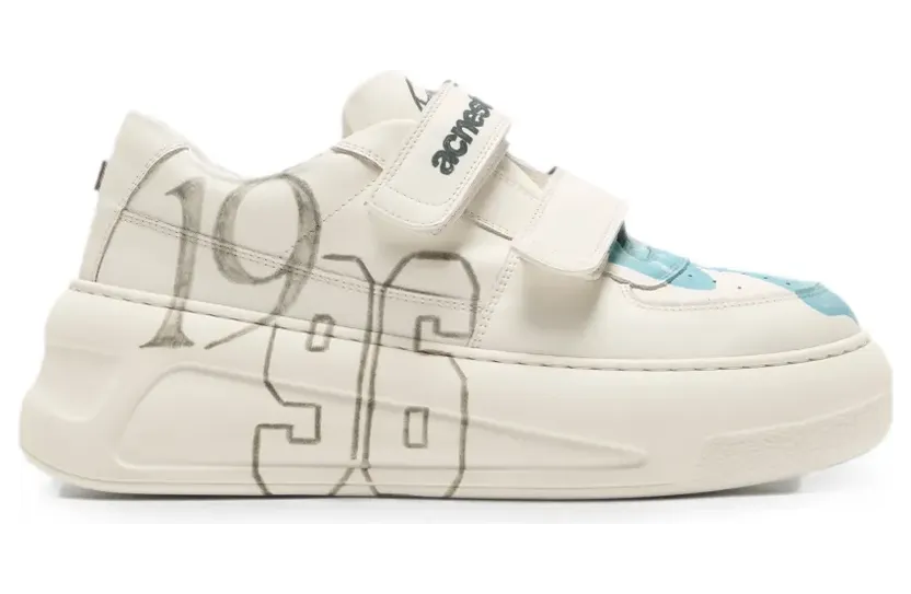 Acne Studios Plateau-Sneakers mit Klettverschluss – Nude (CD0030)