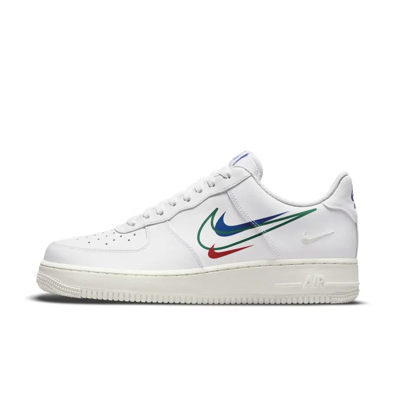 Nike Air Force 1 Low Multi Swoosh White Game Royal (2021) (DM9096-101)