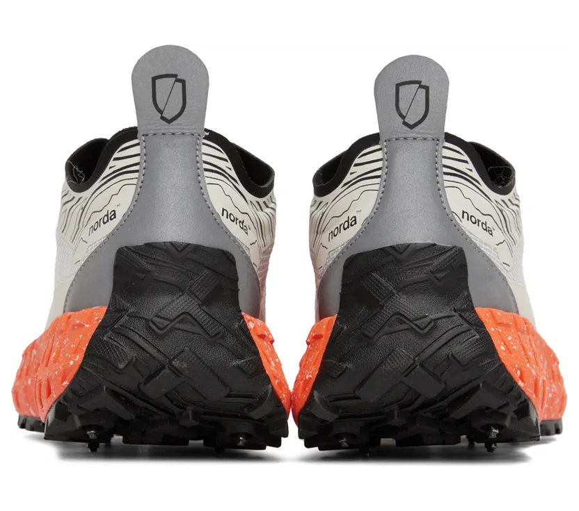 Norda Off-White & Orange 001 G+ Spike Sneakers (norda 001 G+® Spikes (Waterproof) (2)