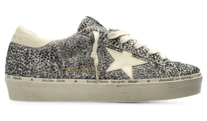 Golden Goose Hi Star sneakers met luipaard-print – Grijs (GWF00118F008496)