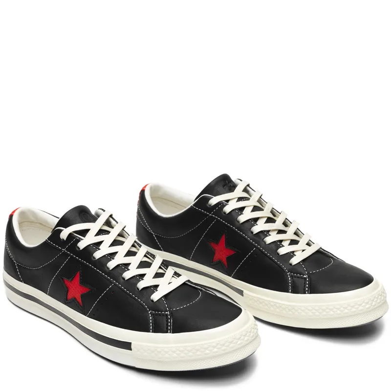 Converse One Star Ox Kasina Black/Egret-Fiery Red (162839C)