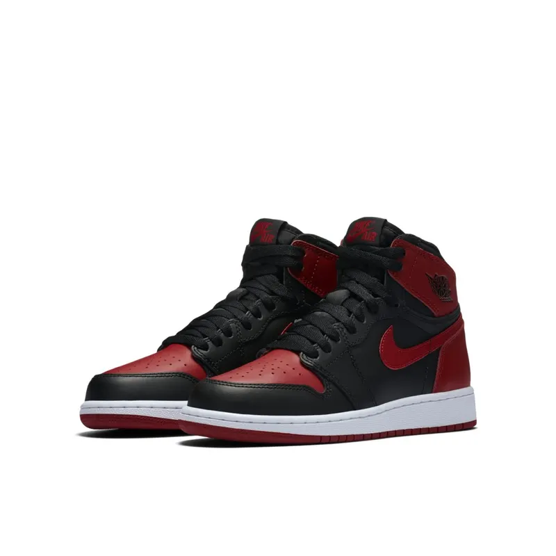 Jordan 1 Retro Bred 2016 “Banned” (GS) Black/Varsity Red-White (575441-001)
