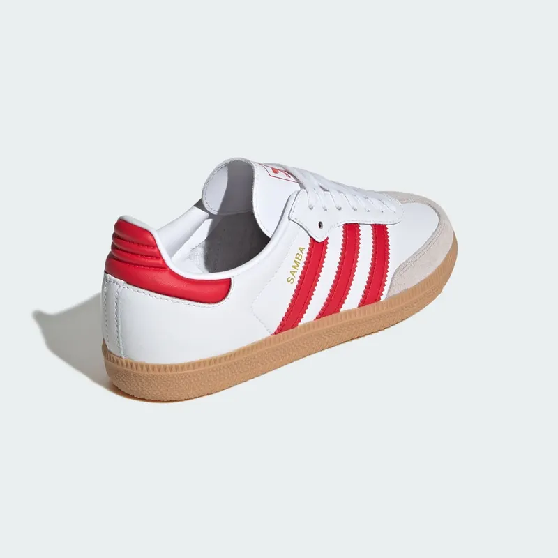 Adidas Samba OG Kids Cloud White / Better Scarlet / Gum (JQ2833)