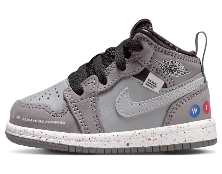 Air Jordan One Mid Gunsmoke / Matte Silver / Black (FZ1208-001)