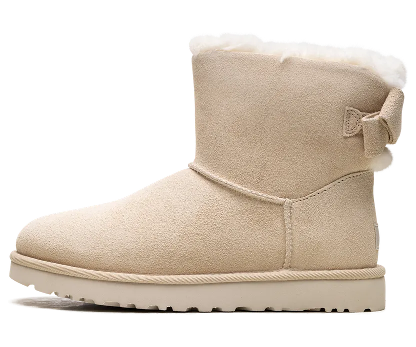 Ugg Mini Bailey Suede Bow “Cream” (1153514-CRM)