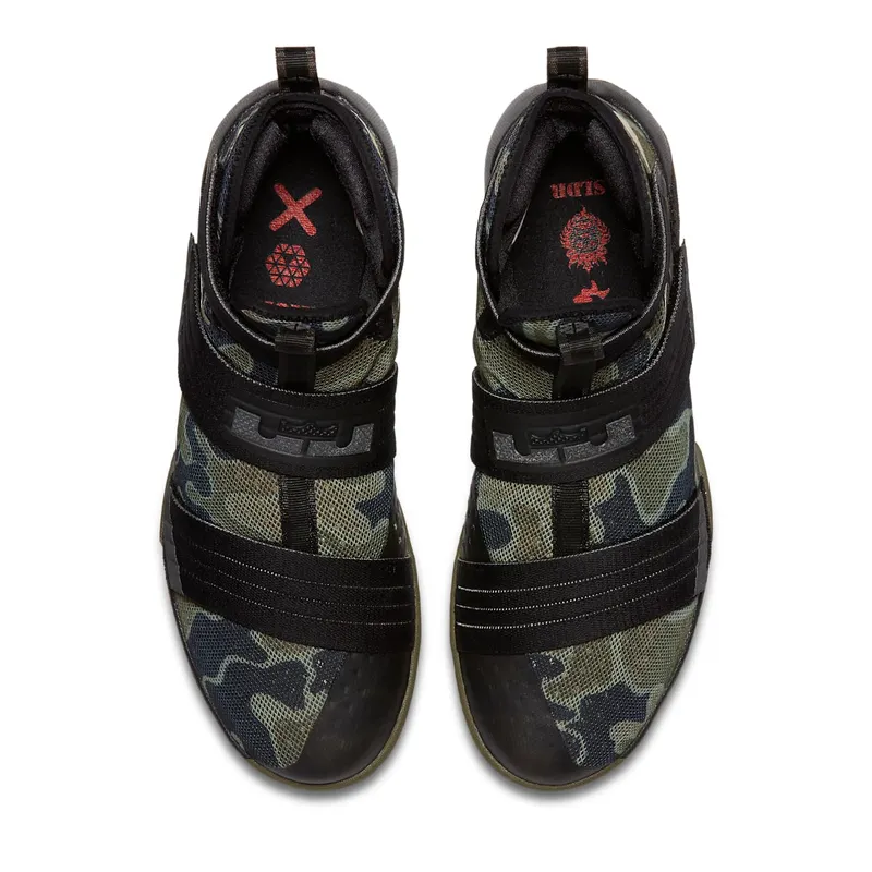 Nike LeBron Zoom Soldier 10 SFG Camo Black/Medium Olive Green-Green Bamboo (844378-022)